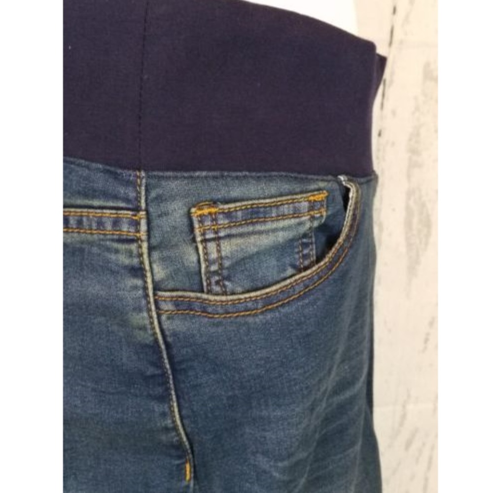Long maternity denim jean skirt NWT gift 38.5"  - Picture 4 of 7